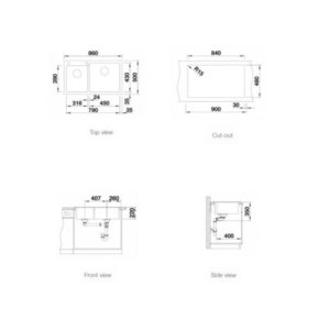 Chậu rửa bát Blanco PLEON 9 Rock - chau rua bat blanco pleon 9 rock 1