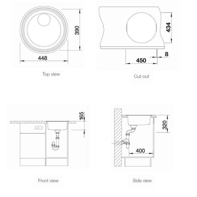 Chậu rửa bát Blanco Rondosol IF - chau rua bat blanco rondosol if