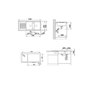 Chậu rửa bát Bosch Blanco LEXA 8S Rock Grey 524981 - chau rua bat bosch blanco lexa 8s rock grey 524981 1