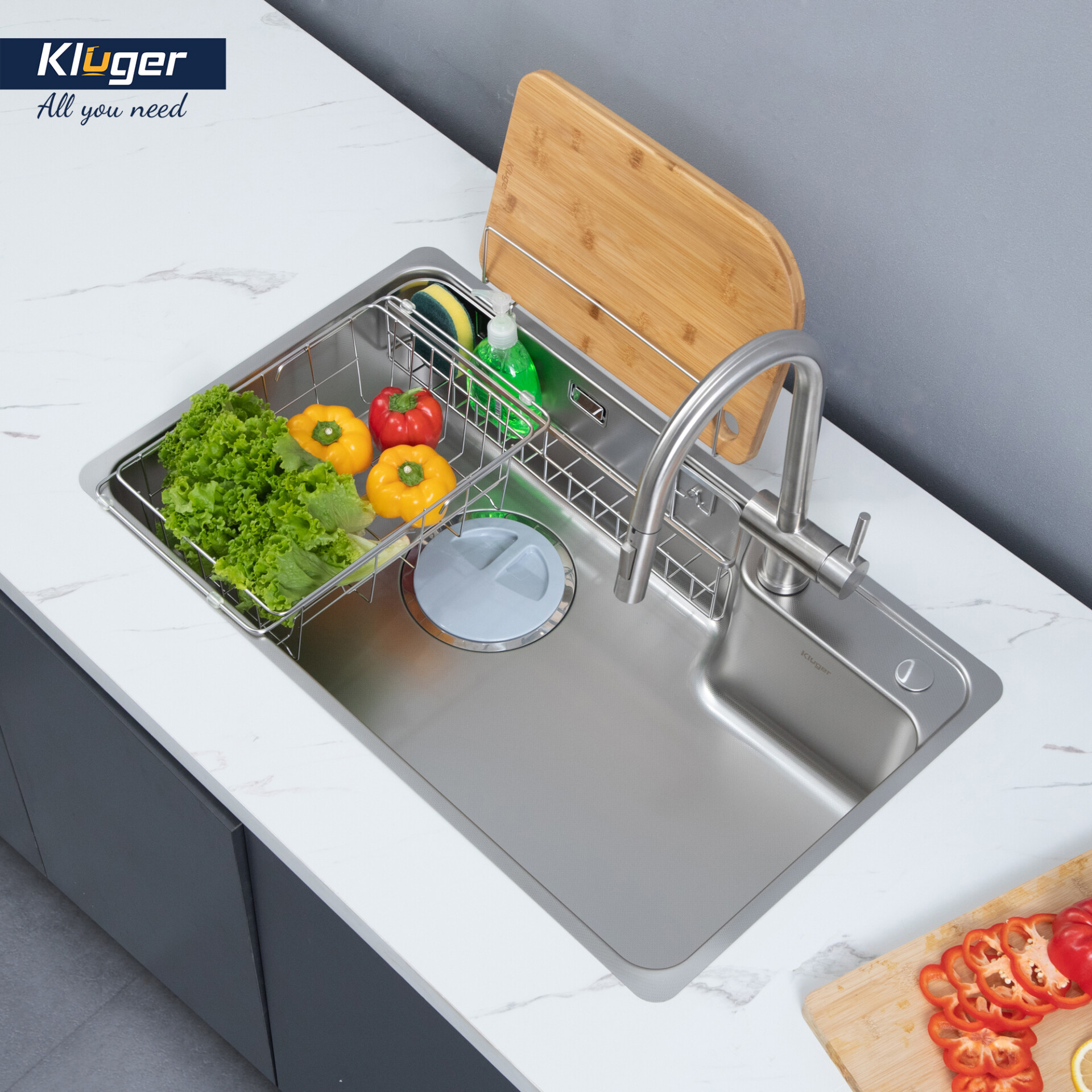 CHẬU RỬA CHÉN KLUGER KH8048FS S80 PLUS - chau rua bat kluger kh8048fs s80 haru series 4