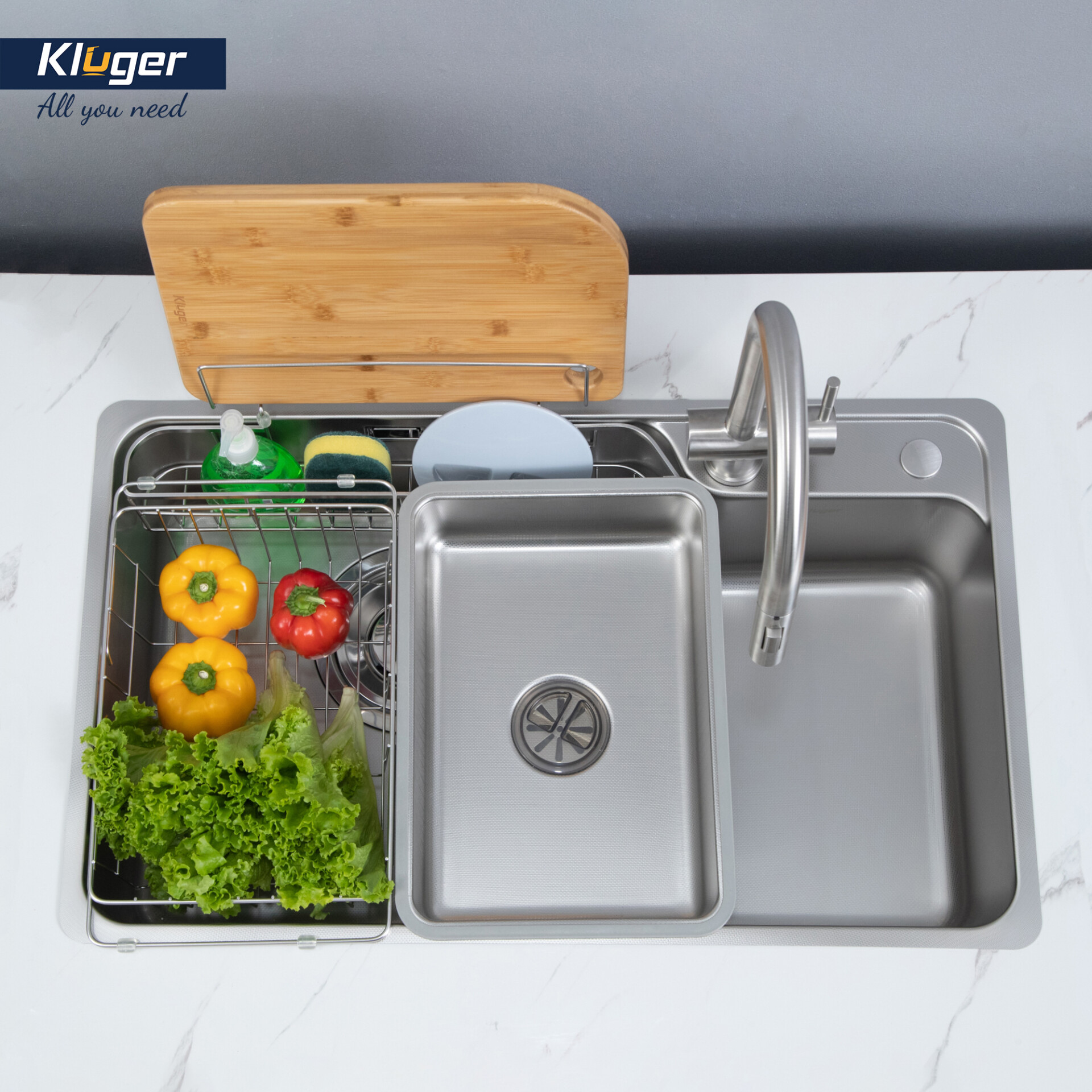 CHẬU RỬA CHÉN KLUGER KH8048FS S80 PLUS - chau rua bat kluger kh8048fs s80 haru series 8
