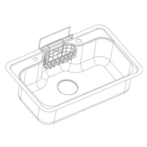 CHẬU RỬA CHÉN KLUGER KT8050FB S80 - chau rua bat kluger kt8050fb s80 do hoa