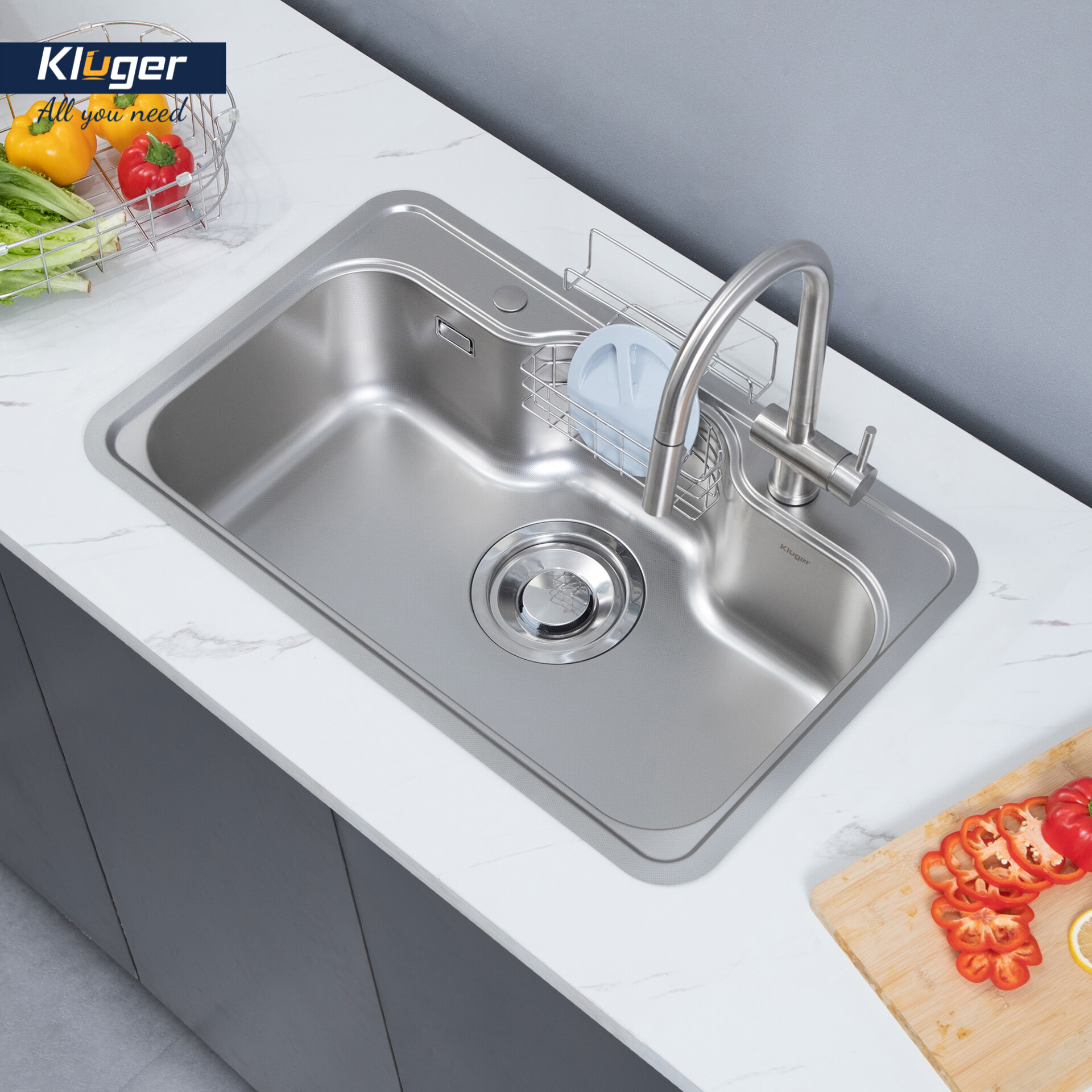 CHẬU RỬA CHÉN KLUGER KT8050FS S80 - chau rua bat kluger kt8050fs taki 3 1 1
