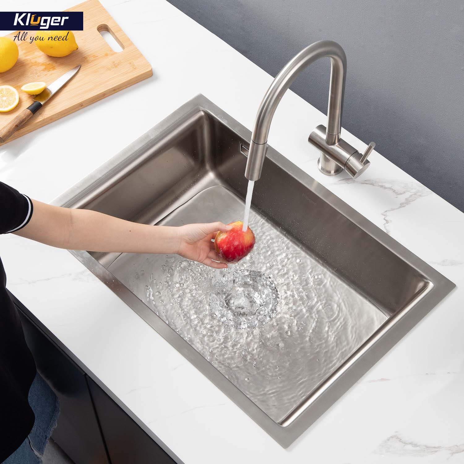 CHẬU RỬA CHÉN KLUGER KU8121S S68 - chau rua bat kluger ku8121s s68 k200 8