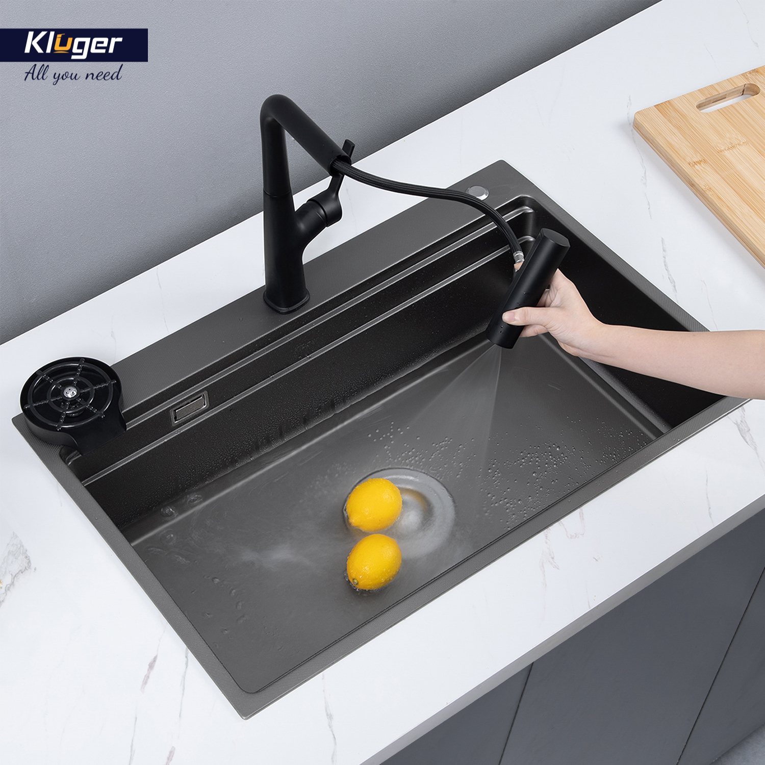 CHẬU RỬA CHÉN KLUGER KWF8161FB S76 - chau rua bat kluger kwf8161fb s76 k600 10