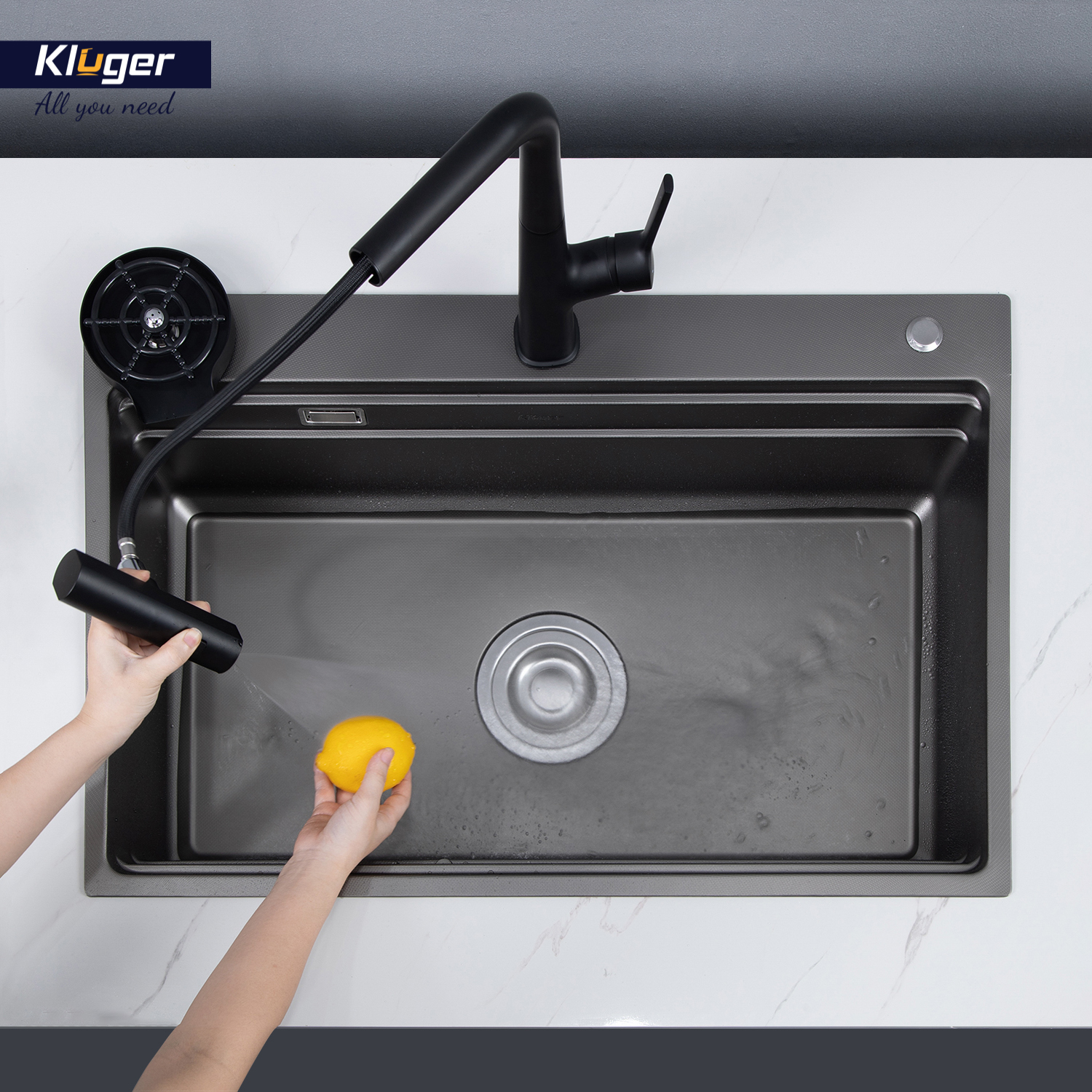 CHẬU RỬA CHÉN KLUGER KWF8161FB S76 - chau rua bat kluger kwf8161fb s76 k600 11