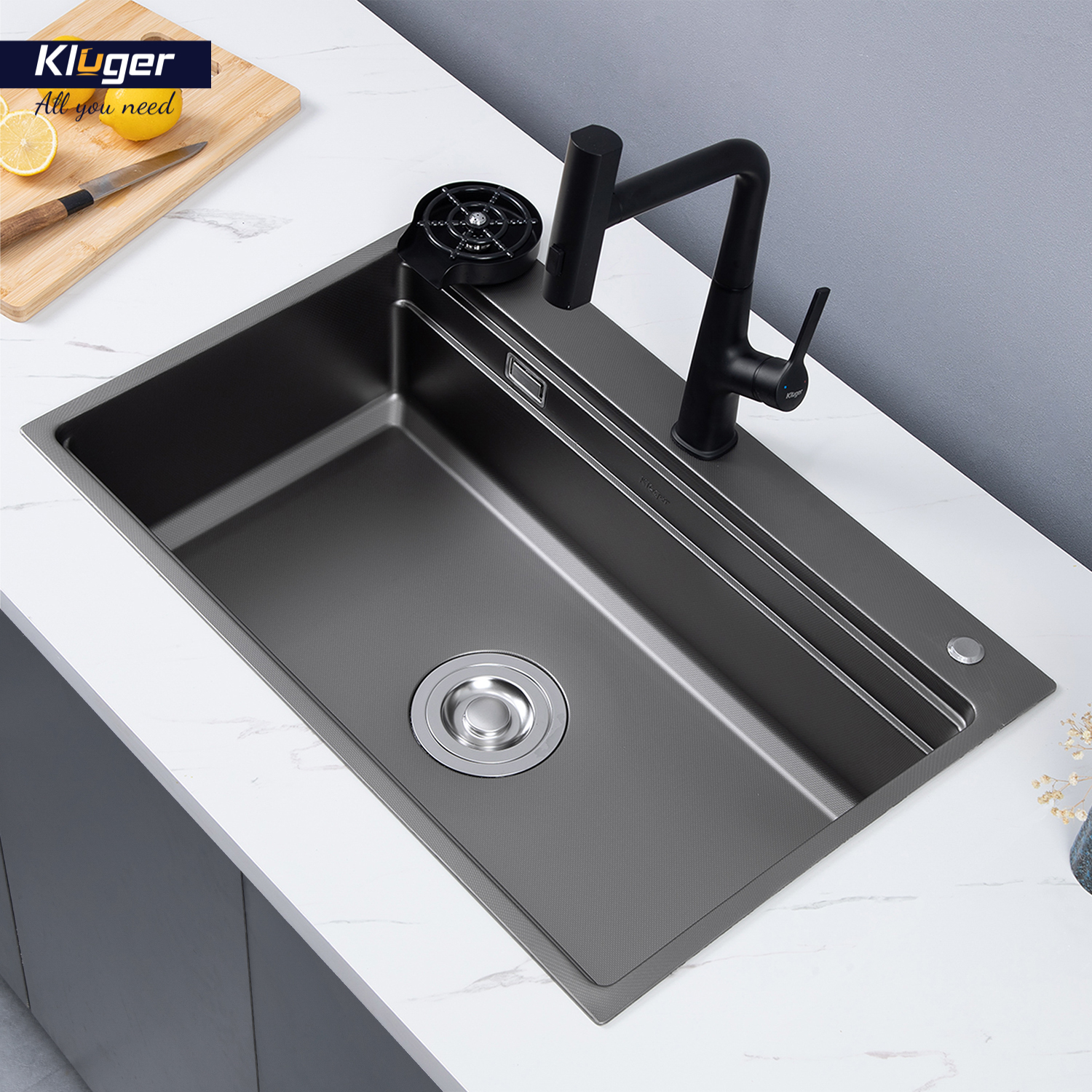 CHẬU RỬA CHÉN KLUGER KWF8161FB S76 - chau rua bat kluger kwf8161fb s76 k600 12