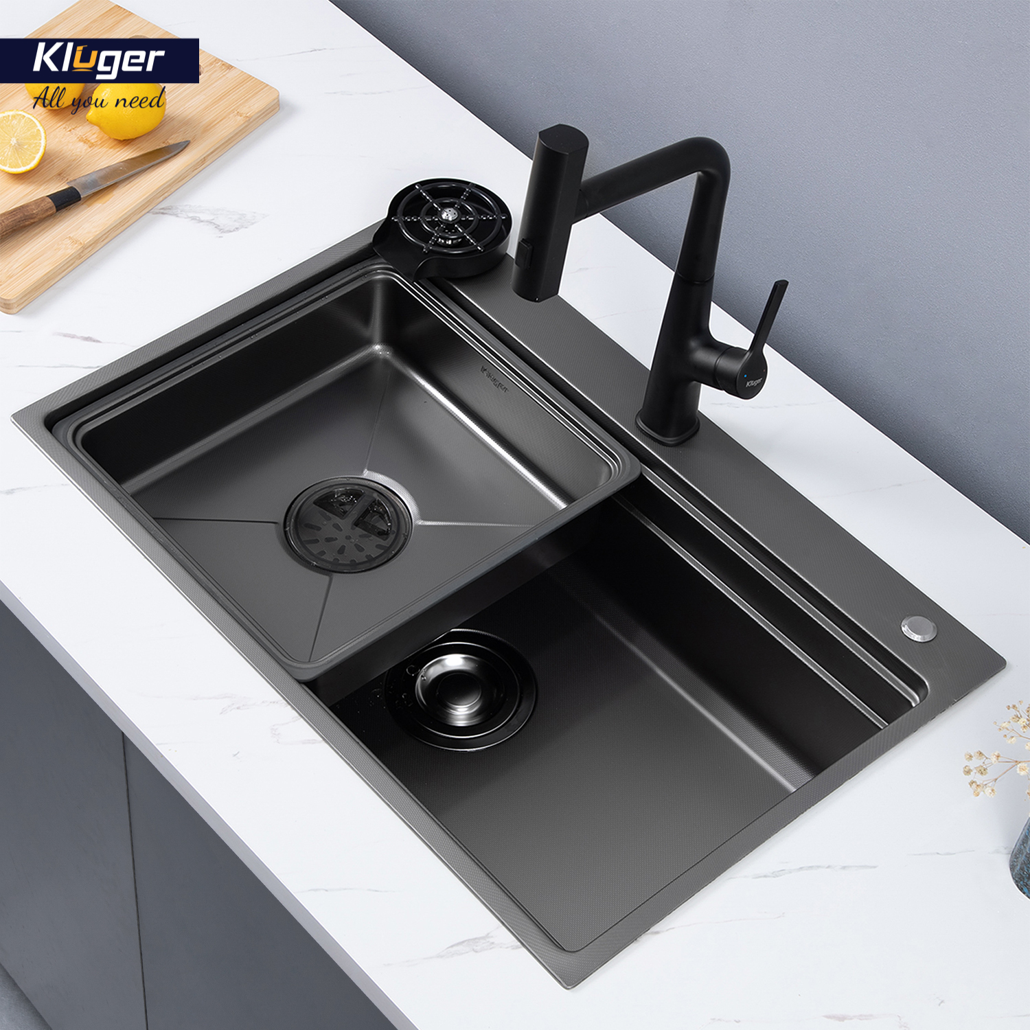 CHẬU RỬA CHÉN KLUGER KWF8161FB S76 PLUS - chau rua bat kluger kwf8161fb s76 k600 13