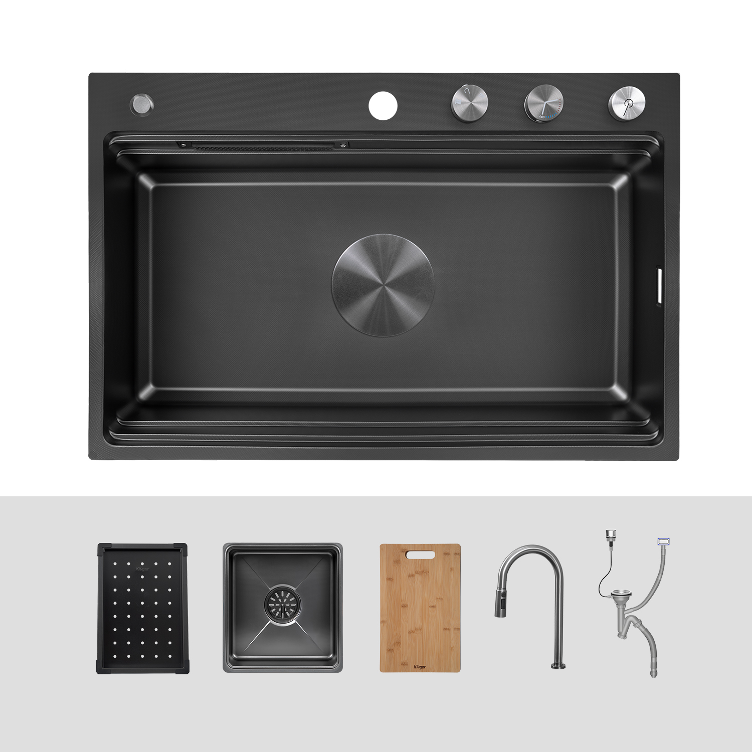 CHẬU RỬA CHÉN KLUGER KWF8161FB S76W PLUS - chau rua bat kluger kwf8161fb s76w plus full