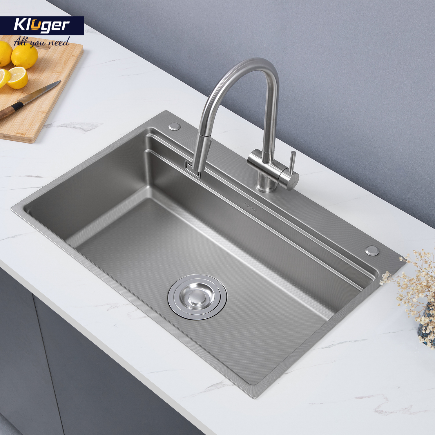 CHẬU RỬA CHÉN KLUGER KWF8161FS S76 PLUS - chau rua bat kluger kwf8161fs s76 k600 6 1