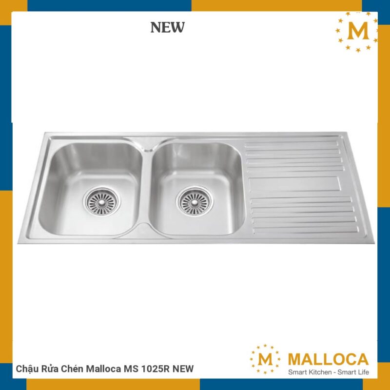 CHẬU RỬA CHÉN MALLOCA MS 1025R NEW - chau rua chen malloca ms 1025r new