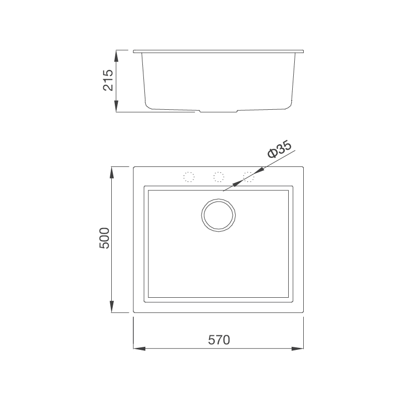 Chậu đá NERO K-10540 - chauda 10540 upt7