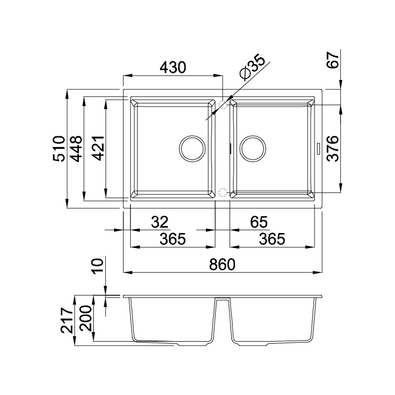 Chậu đá BIANCO G-45062 - chauda 45043 7