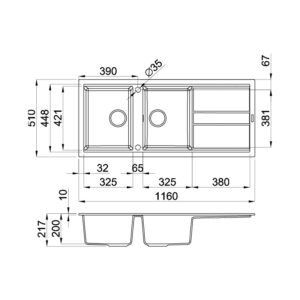 Chậu đá TORTORA G-50043 - chauda 50043 4