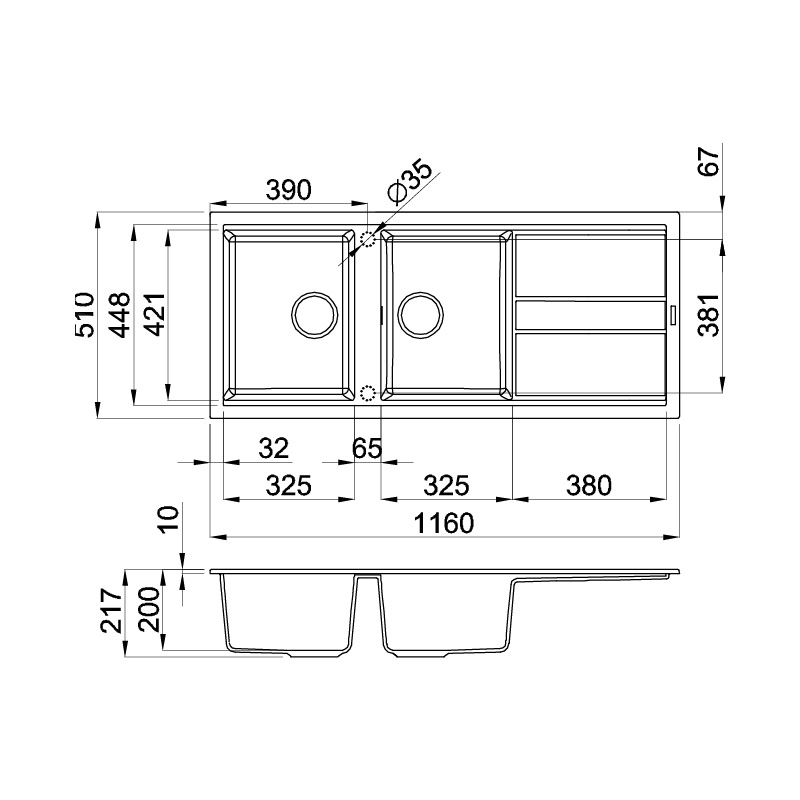 Chậu đá BIANCO G-50062 - chauda 50043 6