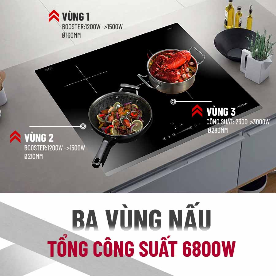 BẾP TỪ 3 VÙNG NẤU HAFELE HC-I6032B ( 533.09.901 ) - ct hafele hc i6032b 2