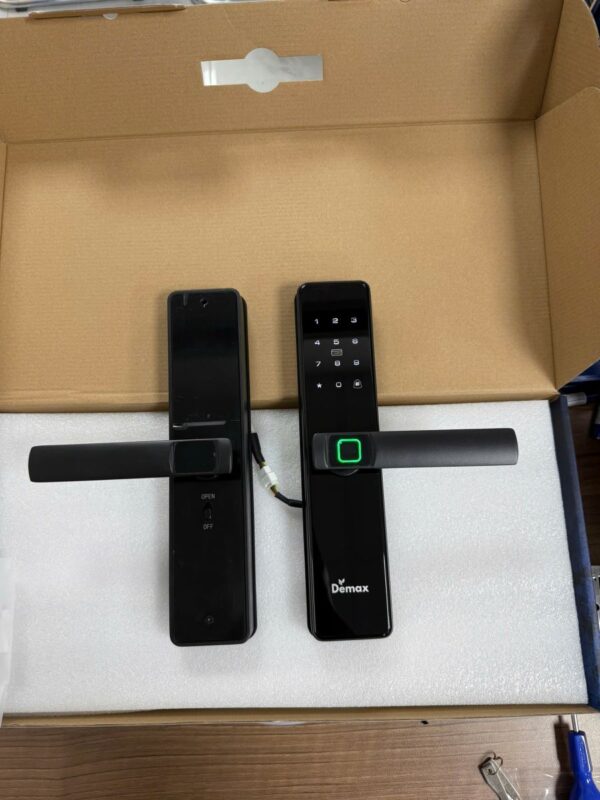 KHÓA CỬA GỖ THÔNG MINH APP WIFI DEMAX SL-C320 BL