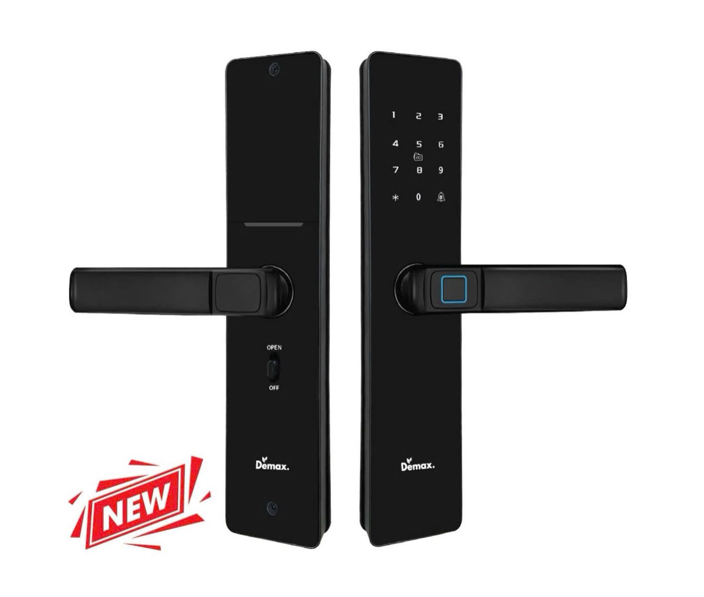 KHÓA CỬA GỖ THÔNG MINH APP WIFI DEMAX SL-C320 BL