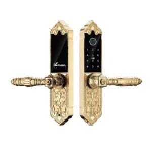 KHÓA CỬA VÂN TAY CỔ ĐIỂN APP WIFI DEMAX SL280 MẠ VÀNG 24K