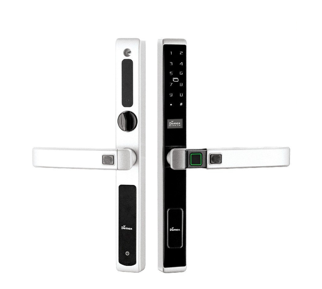 Khóa Vân Tay cửa nhôm Demax SL588 WH chống nước IP56 cho cửa lùa cửa mở