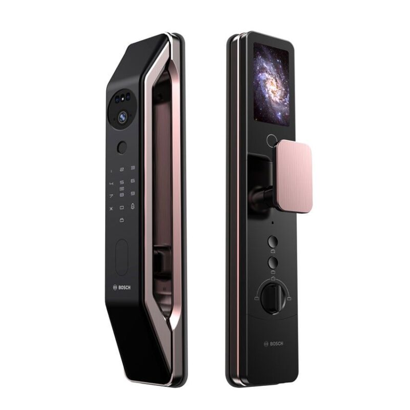 KHÓA CỬA VÂN TAY BOSCH FU6 EU PLUS RED BRONZE FACE ID VÀ APP WIFI