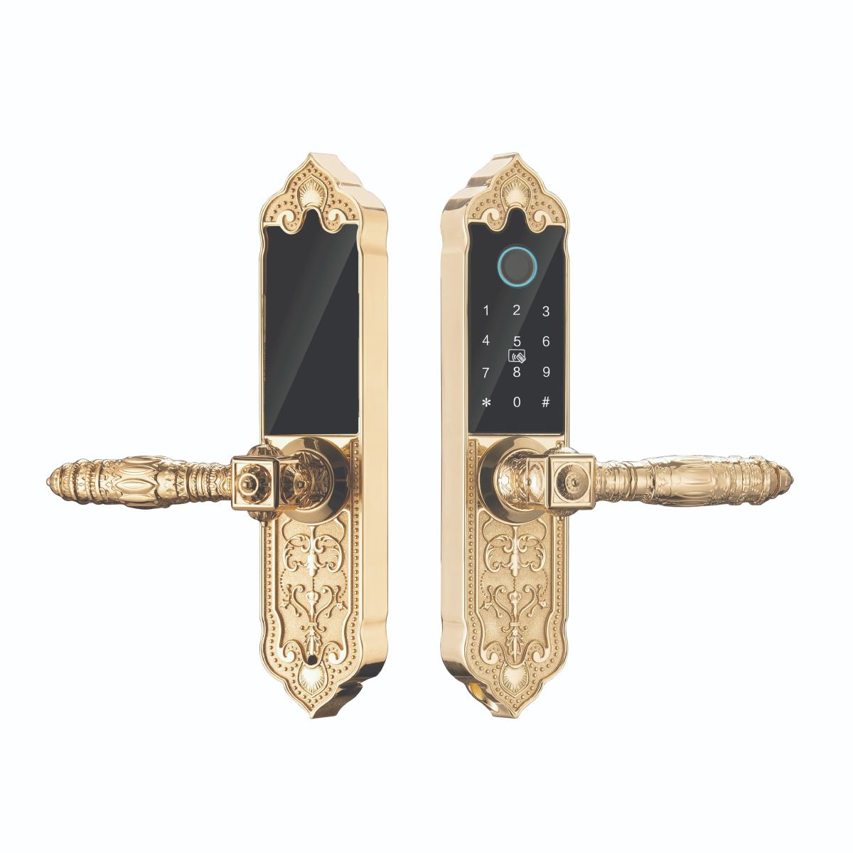 Khóa cửa vân tay Hubert HB DS79 Mini mạ Vàng 24K App Wifi - ds99 mini 1