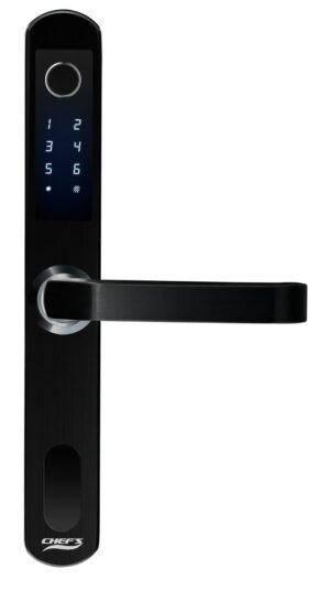 Khóa vân tay- APP Wifi cửa nhôm Chefs EH-A11RBT ( chống nước- màu đen) - eh a11rbt 1