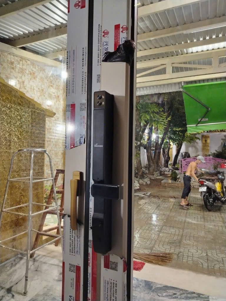 Khóa vân tay cửa nhôm Demax EL998 BN CNC Face ID, Camera chuông hình chống nước của Đức - el 988 bn 1 1