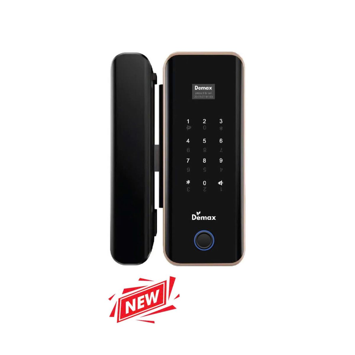 Khóa cửa kính vân tay Demax EL800G AC App Wifi, Remote của Đức - el800 ac 1