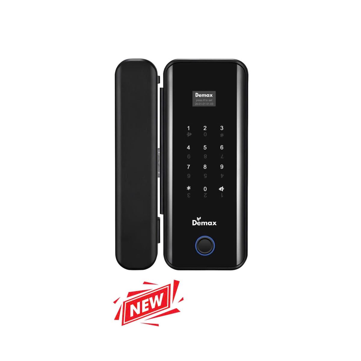 Khóa vân tay cửa kính Demax EL800G BL App Wifi, Remote của Đức - el800 bl 3