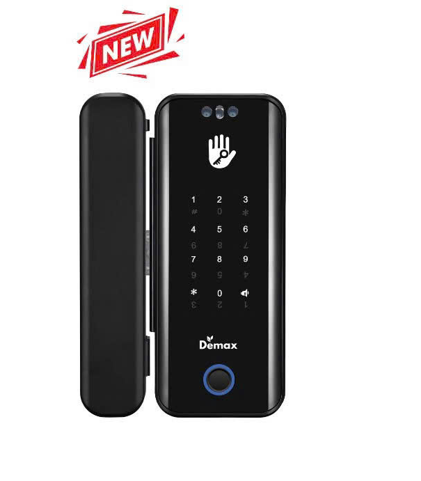 Khóa thông minh cửa kính Demax EL900G AC App Wifi, Face ID 3D, Remote của Đức
