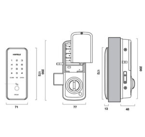 KHÓA ĐIỆN TỬ HAFELE ER5100 (KHÔNG BAO GỒM PIN)  - er5100 457x431 crop center