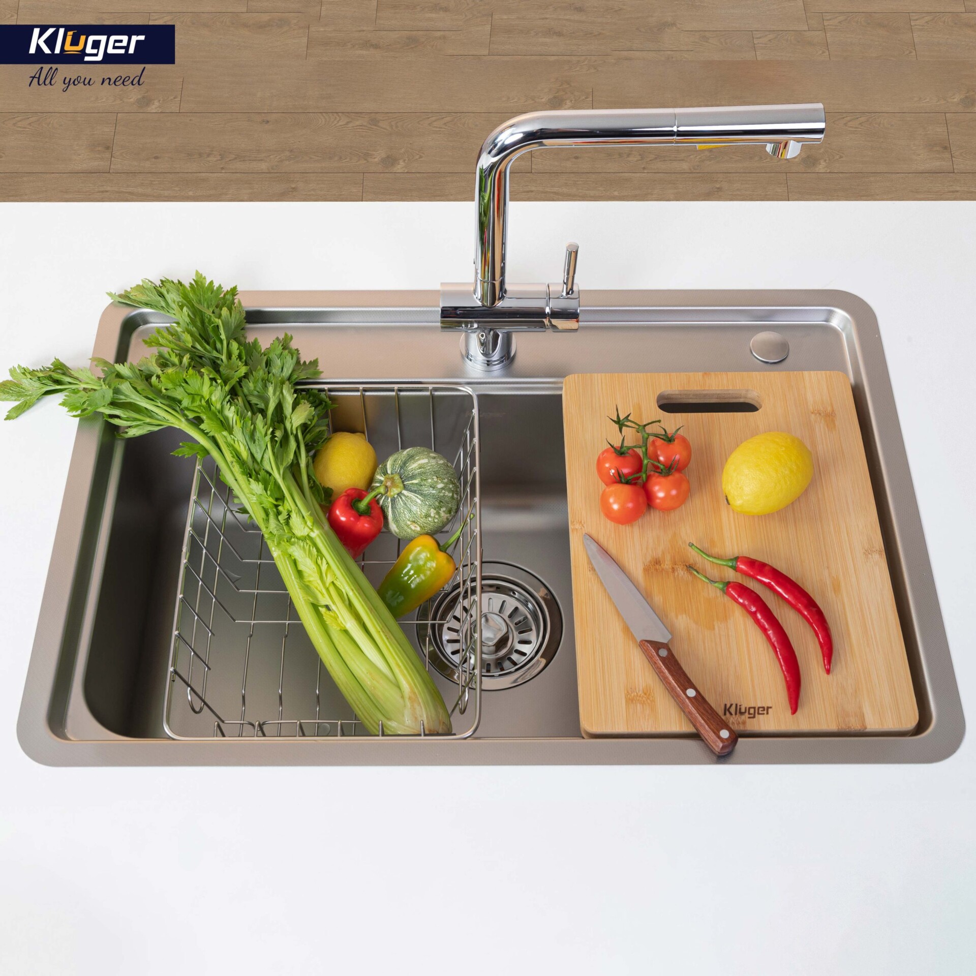 GIỎ ĐỂ ĐỒ INOX KLUGER KB 601S - gio de do inox kluger kb 601s 2 scaled 1
