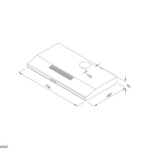 MÁY HÚT KHỬ MÙI MALLOCA CLASSIC H107 - h107
