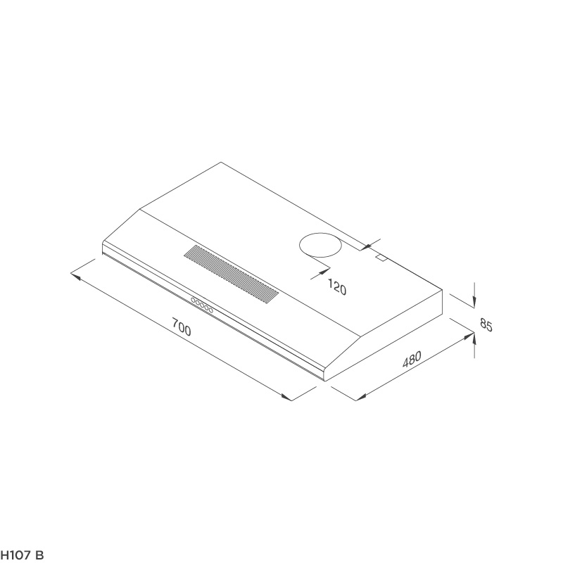 MÁY HÚT KHỬ MÙI MALLOCA CLASSIC H107B - h107 b