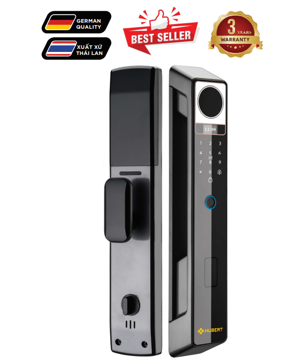 Khóa điện tử cửa gỗ Hubert HB CG69 Black - hb cg69 1