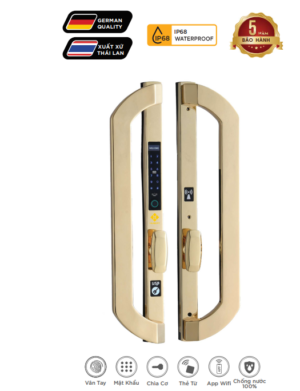 Khoá cửa nhôm thông minh HB CNI8 EU GOLD 24K