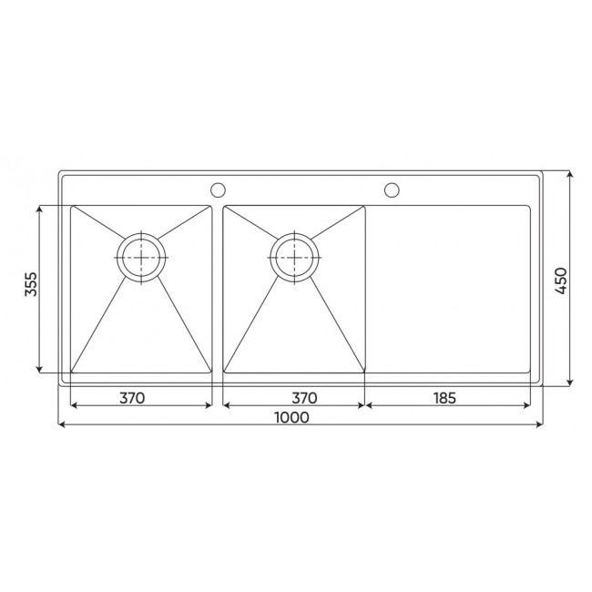 Chậu rửa INOX KAFF KF-HM10045 - hm10045 650x650 2 1