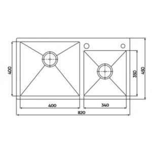 Chậu rửa INOX KAFF KF-HM8245L - hm8245l 3 650x650 1 1