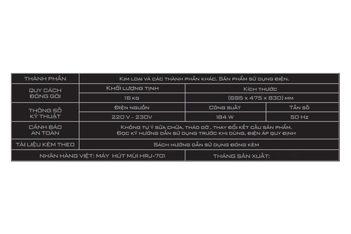 MÁY HÚT MÙI JUNGER HRJ-701 - hrj 701 9 1 700x467 1