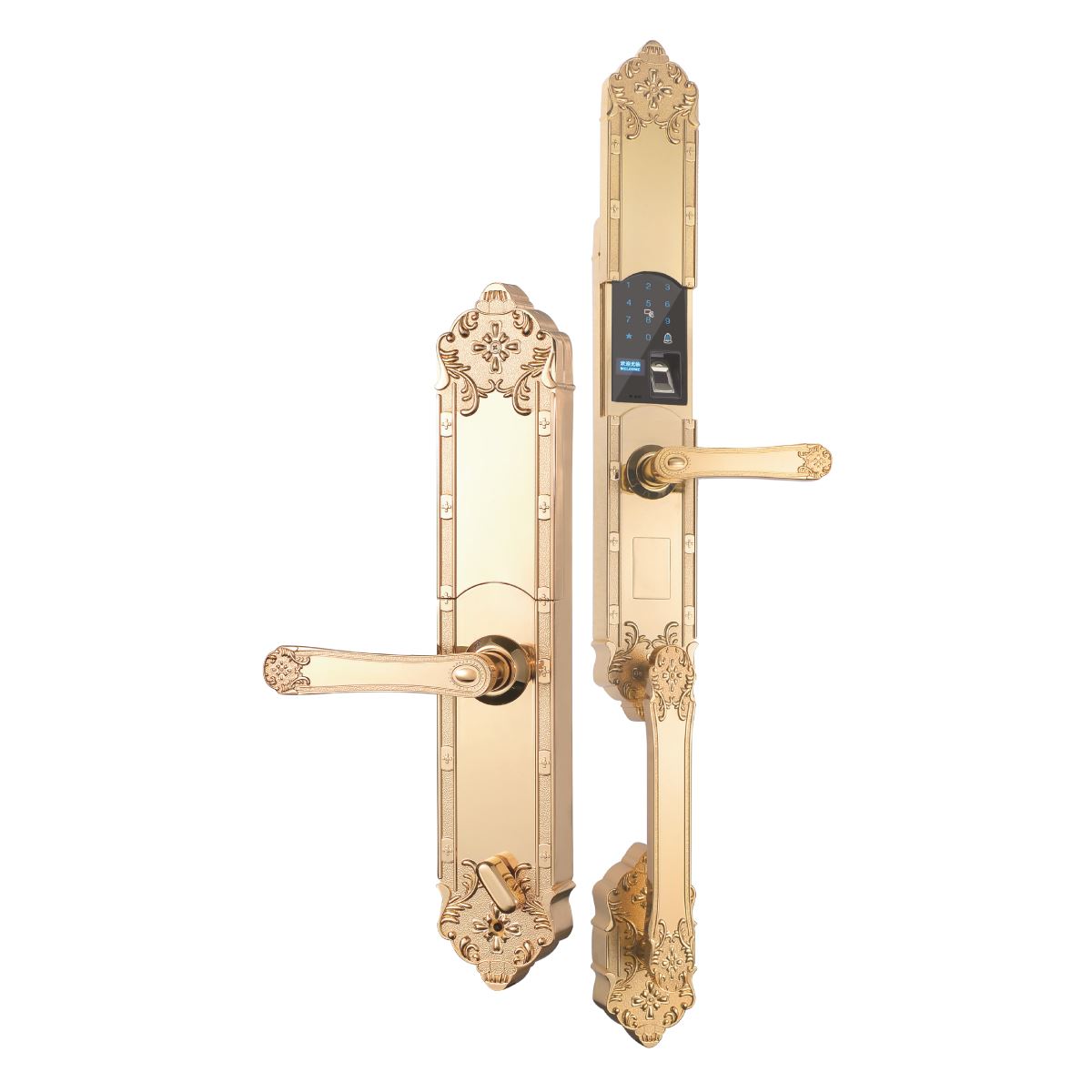 Khóa cửa đại sảnh Hubert HB DS77 Gold App wifi mạ Vàng 24K - hubert hb ds77 gold 1