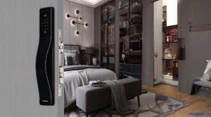 Khoá điện tử cửa gỗ Hyundai HY-SLA807F Black - hy sla807f img