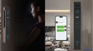 Khoá điện tử cửa gỗ Hyundai HY-SLA808F Black - hy sla808f img1