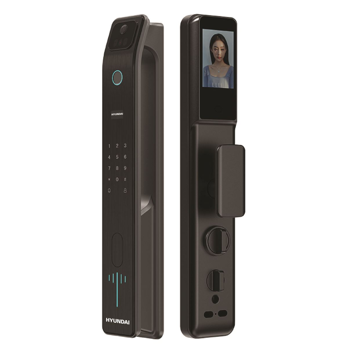 Khoá điện tử cửa gỗ Hyundai HY-SLA808F Black