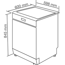 KÍCH THƯỚC MÁY RỬA CHÉN ĐỨNG ĐỘC LẬP MALLOCA WQP12-7635BS