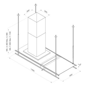 MÁY HÚT KHÓI KHỬ MÙI TREO ĐỘC LẬP MALLOCA INDUST K140B - indust k140b