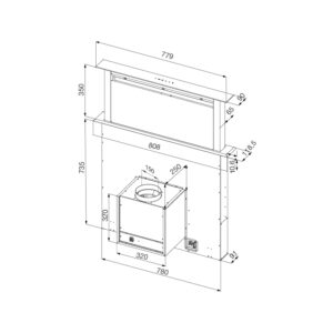 Máy hút khói khử mùi – âm bàn K-3410DR - k 3410dr up 08 23