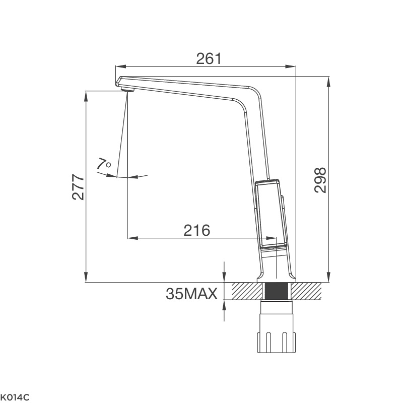 Vòi chậu rửa chén K014C - k014c