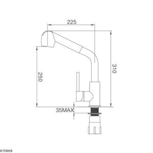 VÒI CHẬU RỬA CHÉN MALLOCA K119N9 - k119n9