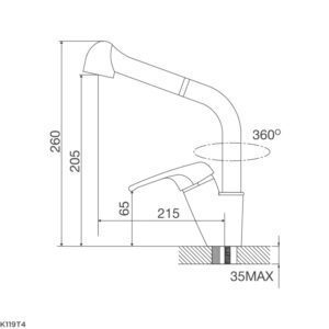 Vòi chậu rửa chén K119T4 - k119t4